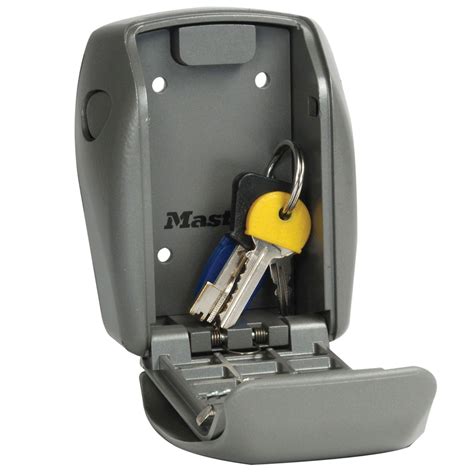 wall metal box with lock and key|wall mounted combination key box.